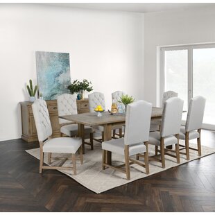 Gray Wood Dining Room Table : The solid grey stained oak table has a